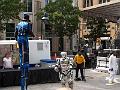 Street Robot and stilt walker